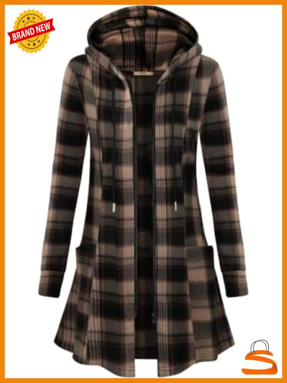 Miusey Womens Zip Up Long Hoodie Jacket Lightweight Tunic Sweatshirt Open Front